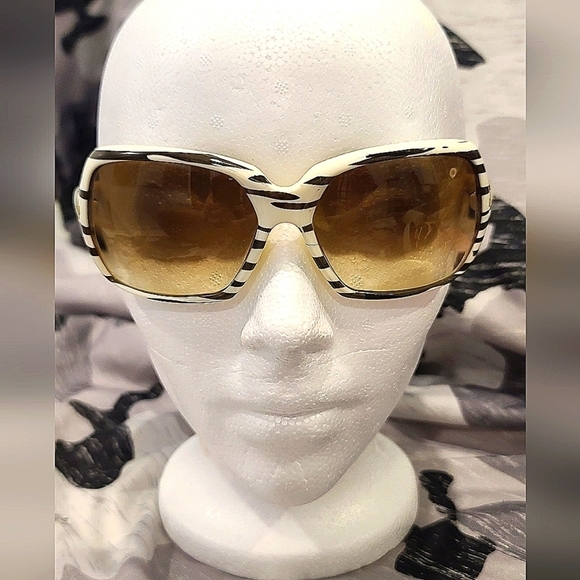 SPY dynasty Oversized white sunglasses Tortoiseshell Anjmal Print - Picture 3 of 10